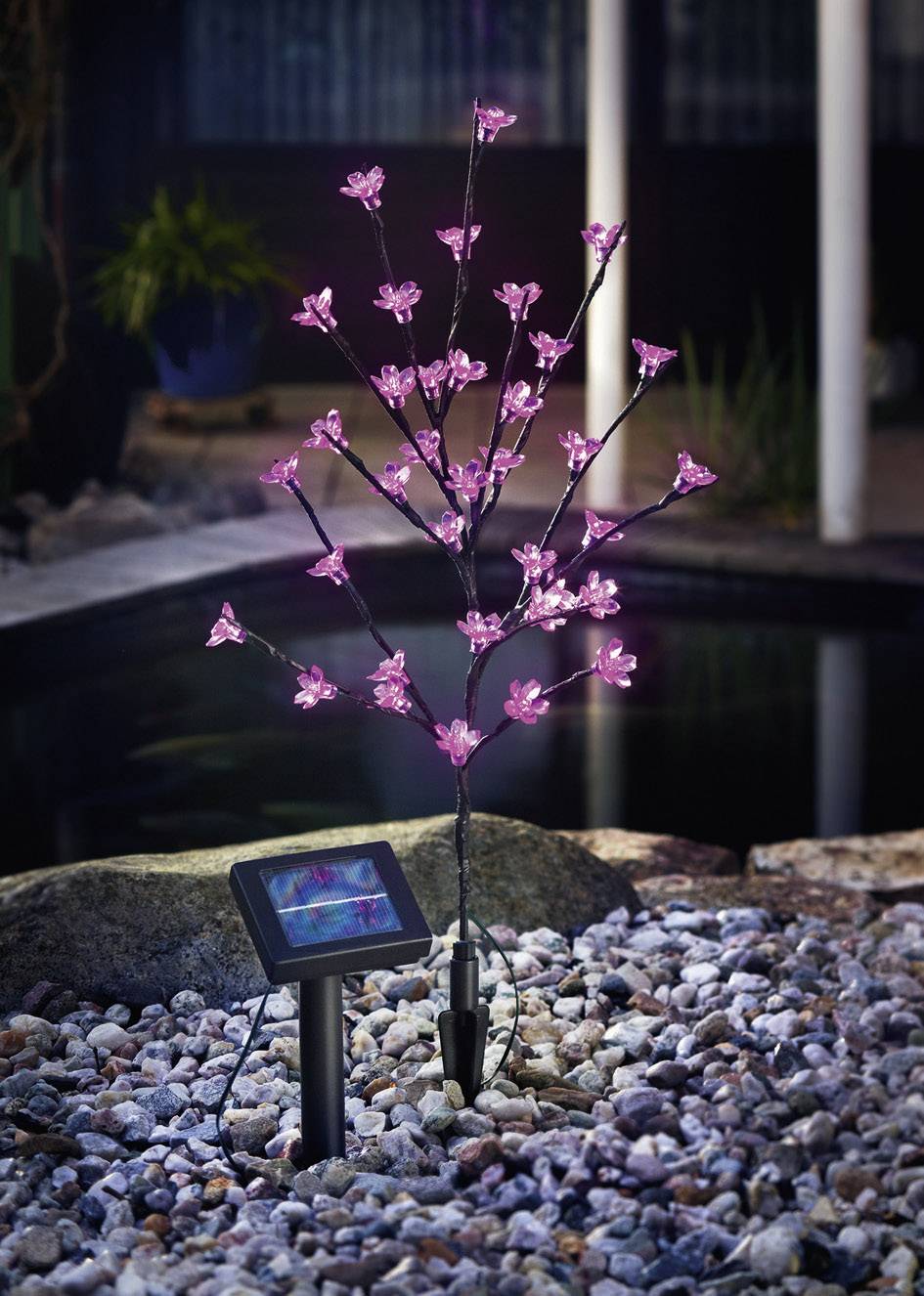Esotec Solar decorative light Arbuste 102104 Flowering shrub LED (monochrome) 0.6 W Pink