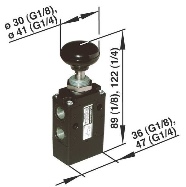 IMI NORGREN Mechanically operated pneumatic valve 03040402   Enclosure material Aluminium  1 pc(s)