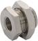 Metal nut with a hexagonal shape and internal thread, suitable for industrial applications in fastening technology.