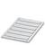 A white mounting plate with multiple rows of small, rectangular holders that serve as fastening elements.