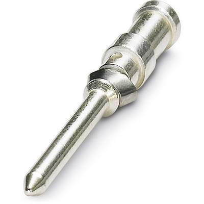 Metal pin contact from a connector, typical for electrical connections in electronic devices.