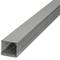 Grey plastic cable trunking with side slots for cable routing, rectangular in shape, with a closed design.