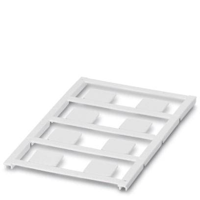 White plastic pallet, rectangular, with three crossbars. Ideal for transporting and storing goods.