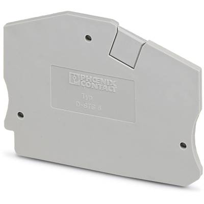 The image depicts a grey DIN rail enclosure with the inscription 'PHOENIX CONTACT Type D-STS 6', likely for electrical installations.