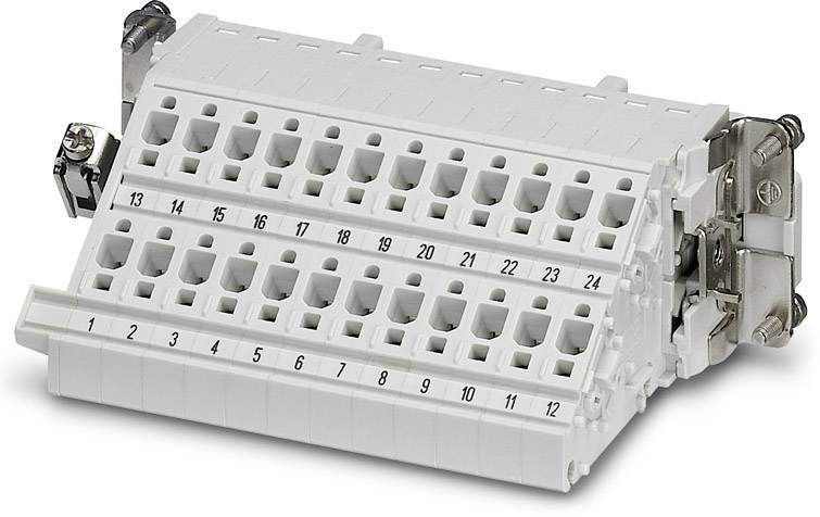 A white electrical connector with pin numbers ranging from 1 to 24.
