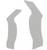 Two grey plastic parts with various angles and embossed lettering. They appear to be part of a tool or device.
