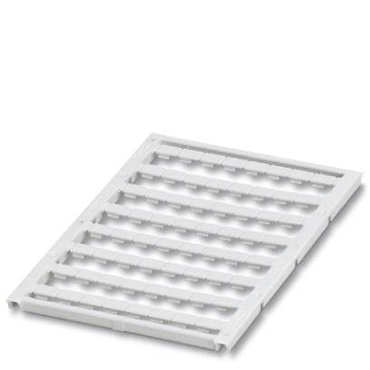 White plastic sheet with a grid-like structure, can be used as a cable management element or cover.