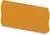Orange end holder by Phoenix Contact, type 'D-ST 2.5-TWIN'. It is used for mounting on support rails.