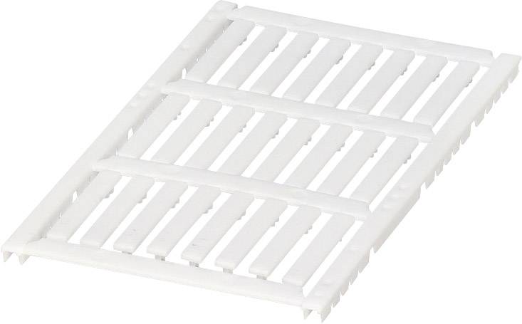 White rectangular plastic pallet with bracing pattern.