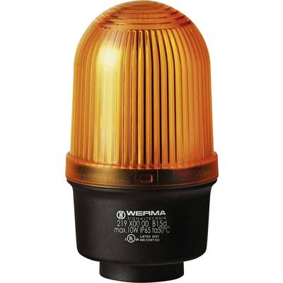 Werma Signaltechnik Light  219.300.00 219.300.00  Yellow Non-stop light signal 12 V AC, 12 V DC, 24 V AC, 24 V DC, 48 V 