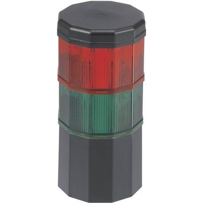 Two-colour signal light with red and green illumination, indicates various operational states.