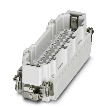 A white electrical connector with multiple terminal blocks, suitable for industrial applications.