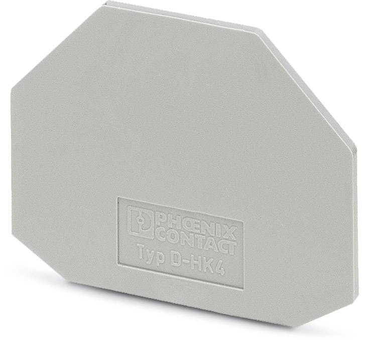 Grey cover plate Type D-HK4 by Phoenix Contact, octagonal, for protecting electrical connections in distribution boxes.
