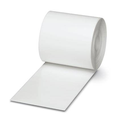 A roll of white toilet paper, partially unrolled, lies on a white surface.