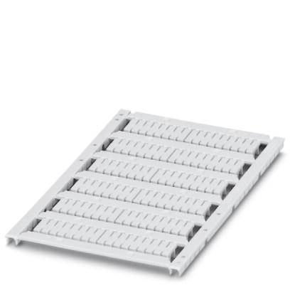 A white plastic plate with several parallel rows of rectangular openings.