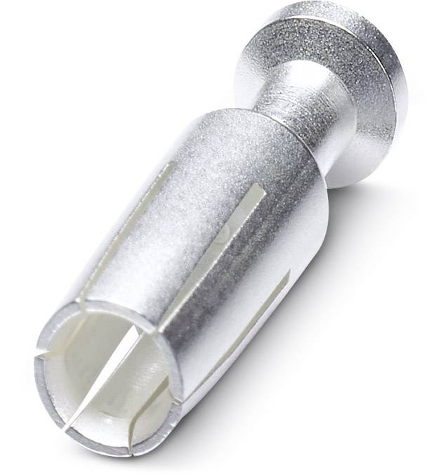 A silver antenna adapter with an open end, showing four retaining clips, suitable for connecting antenna cables in vehicles.