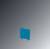 A small, blue, rectangular plastic cover on a grey background, possibly for an electronic connector.