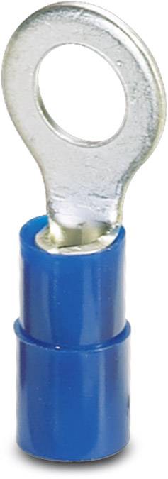 Blue cable lug with metal eyelet, used for secure connection of electrical cables.