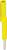 Yellow cable lug with insulated handle and metal tip for electrical connections.