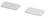 Two rectangular, white ceramic tiles side by side on a white background.