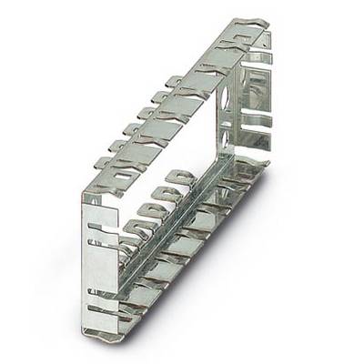A rectangular, metallic tool for tightening or loosening cable ties, with multiple teeth along the edges.