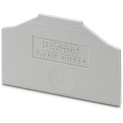 A grey cover profile from Phoenix Contact, type ATP-OTTA 2.5, for covering and insulating electrical connections.