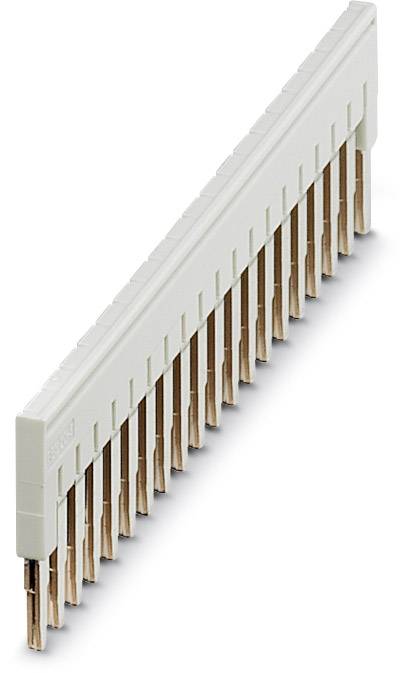 Electric extension socket with white plastic and copper contacts; used for connecting electronic components.