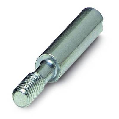 A silver metal anchor bolt with a threaded end, suitable for secure connections in construction and engineering projects.