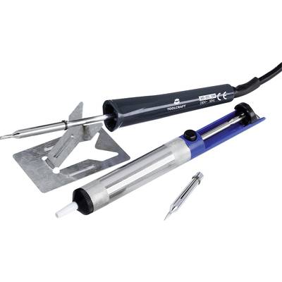 TOOLCRAFT MD-015PP Soldering iron kit 230 V 15 W Pencil-shaped, Chisel-shaped  + tray, + desoldering pump