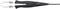 A black electronic tweezers with a curved end, suitable for precise work on electronic components.