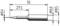 Technical drawing of a cylindrical tool with dimensions: length 55, diameter 0.4 at the tip, 6.6 and 8.5.
