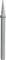 A grey soldering iron tip with a pointed end, suitable for precise soldering work.