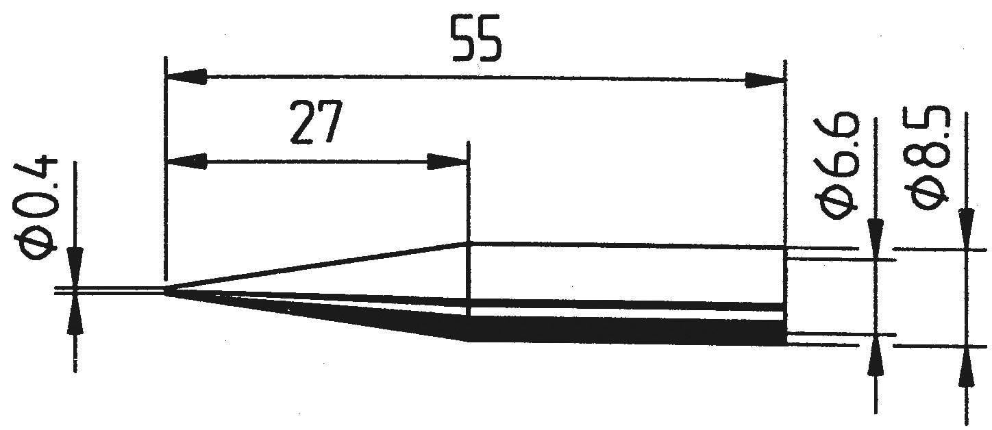 Ersa 842 UD LF Soldering tip Pencil-shaped, elongated Tip size 0.4 mm Content 1 pc(s)