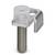Metal screw with plastic head and mounting bracket. Used for stable installation of components.
