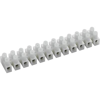 TRU COMPONENTS 589022 Screw terminal flexible: 2.5-6 mm² fixed: 2.5-6 mm² Number of pins (num): 12  10 pc(s) White 