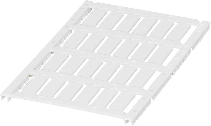 White plastic pallet with open slats, rectangular shape, flat surface.