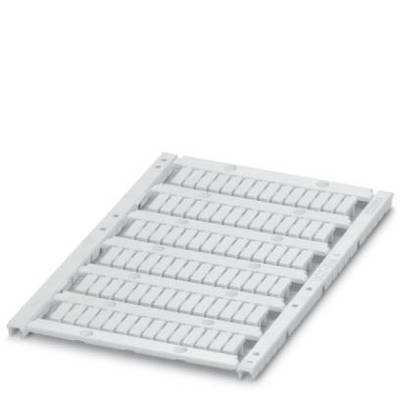 A white, rectangular cable trunking cover with parallel, narrow longitudinal slots.