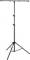 A black tripod with a crossbar, suitable for lighting or photography. It has adjustable heights and a stable base.