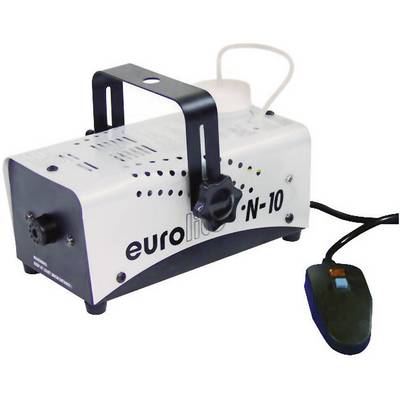 'Eurolite N-10 fog machine with black handle and transparent tank, connection cable with remote control.'