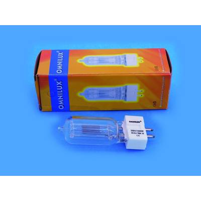 Light bulb with packaging. The packaging displays a halogen lamp, brand name 'Omnilux'.