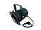Black painted spotlight with mounting bracket and power cable, suitable for stage or studio applications.