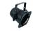 A black stage spotlight with mounting bracket, suitable for illuminating theatre scenes or concerts.