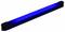 A horizontally positioned, elongated blue LED lamp emits blue light.
