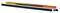 Two elongated objects: a yellow beam with a black stripe and a thin black rod with a cable.