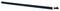 A black fluorescent light stick lies horizontally on a white background. A cable with a plug is located at the right-hand end.