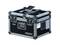 Black transport case with metal reinforcements and handles, marked 'HZ500', designed for the secure transportation of delicate equipment.