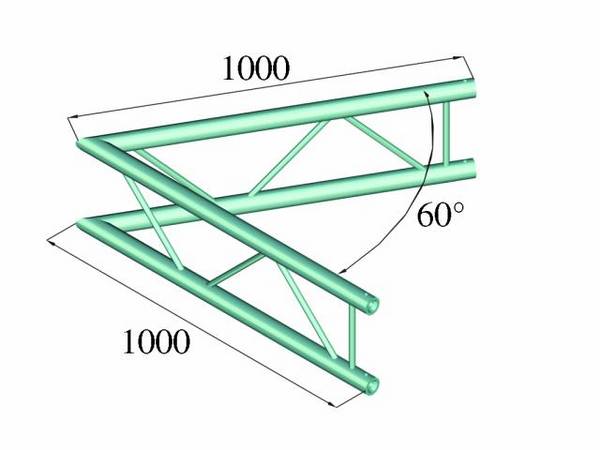 Alutruss BILOCK BQ2-PAC20V Ladder truss Corner 60 °