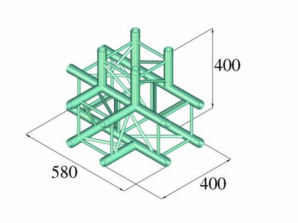 Alutruss DECOLOCK DQ4-PAT42 Quad truss 4-way corner 90 °
