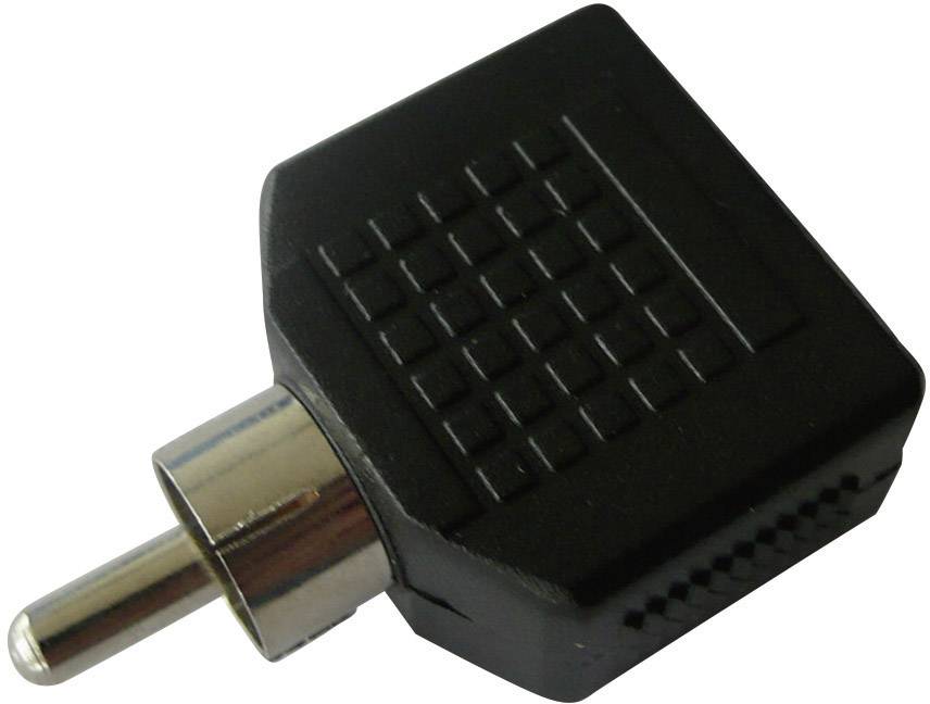 SpeaKa Professional SP-2380204 RCA / Jack Audio/phono Adapter [1x RCA plug (phono) - 2x Jack socket 3.5 mm] Black-1