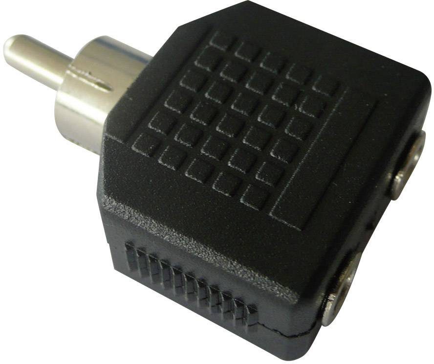 SpeaKa Professional SP-2380204 RCA / Jack Audio/phono Adapter [1x RCA plug (phono) - 2x Jack socket 3.5 mm] Black-2